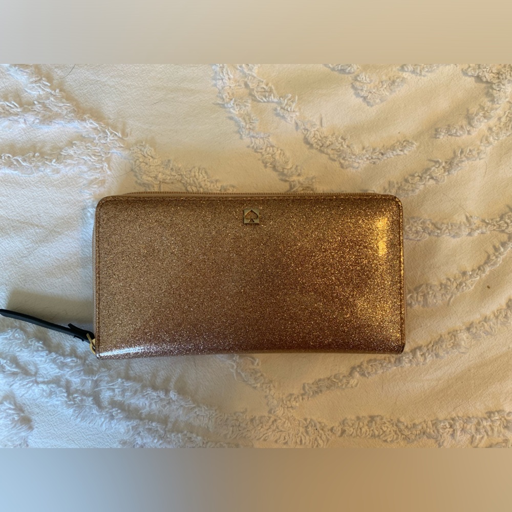 Kate Spade Rose Gold Glitter Wallet - Picture 3 of 12
